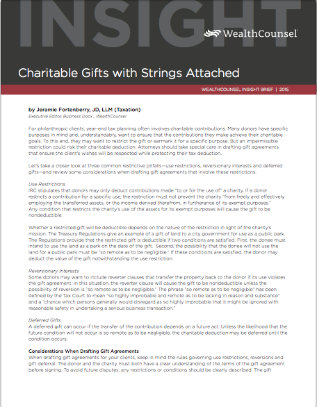Ib Charitable Gifts With Strings Attached Thumbnail